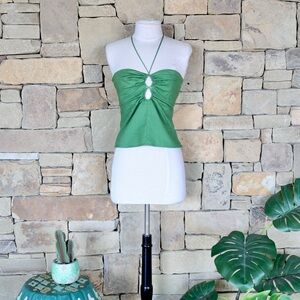 Reformation Aria Green Keyhole Top Size 6